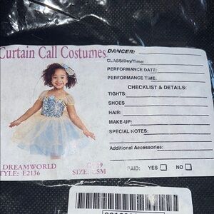 Curtain call dance costume